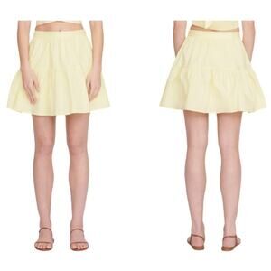 Staud Sea Tiered Mini Circle Skirt Sunray Yellow Size 4 NWOT $175 MSRP